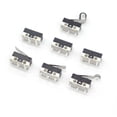 thumbnail image 4 of Interruptor de límite micro, pulsador momentáneo, 1 A, 125 V CA, interruptor de ratón, 3 pines, mango largo, brazo de palanca con rodillo SPDT, 12 x 6 x 6 mm, 4 of 5