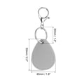 thumbnail image 2 of Unique Bargains Leather Key Fob, PU Leather Key Fobs with Key Rings Keychain Holder Gray, 2 of 6