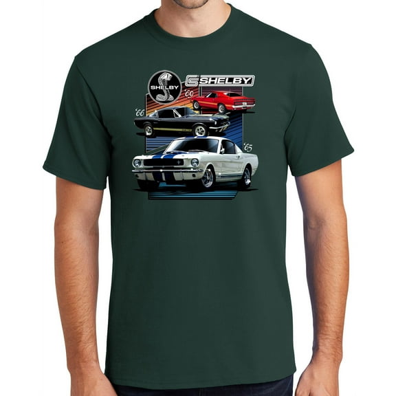Buy Cool Shirts Various Ford Shelby Cars Cotton T-shirt, 4XL Forest Green - Tall