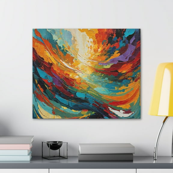 Azure Aria - Expressionism Canvas Unique Wall Art | Designed by Artist