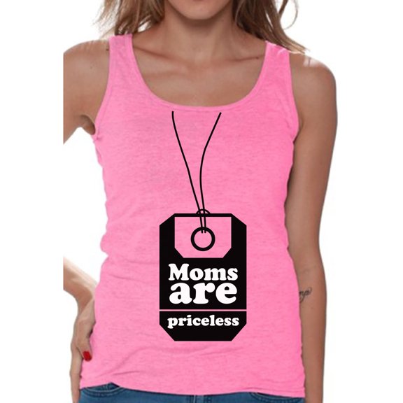 Awkward Styles Women's Moms Are Priceless Graphic Tank Tops Mothers Day Gift