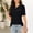 Black, variant on Olyvenn Womens Eyelet T-Shirt Solid Color Short Sleeve Crew Neck Hollowing Out Design Sexy Elegant Ladies T Shirt Black M