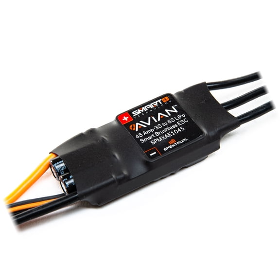 Spektrum Accessories Avian 45 Amp Brushless Smart ESC 3S-6S SPMXAE1045 Speed Controls Aircraft