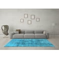 thumbnail image 3 of Ahgly Company Indoor Round Oriental Light Blue Industrial Area Rugs, 3' Round, 3 of 4