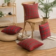 thumbnail image 6 of Pack of 2 Red Plaid Decorative Throw Pillow Covers Scottish Cushion Cover for Sofa Couch Farmhouse Holiday Decor (Only Covers), 6 of 7