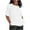 Z681 White, variant on Landzoo Women'S Shirts Solid Color Short Sleeve Crew Neck T-Shirt Summer Loose Fit Women Tops Size 3XL Army Green