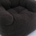 thumbnail image 5 of Bean Bag Chair, Soft Tufted Foam Bean Bag Chair with Teddy Fabric, Comfy Accent Bean Bag Chair with Armrests, Lazy Sofa Single Leisure Lounge Sofa Chair for Bedroom Living Room Apartment, Dark Gray, 5 of 7