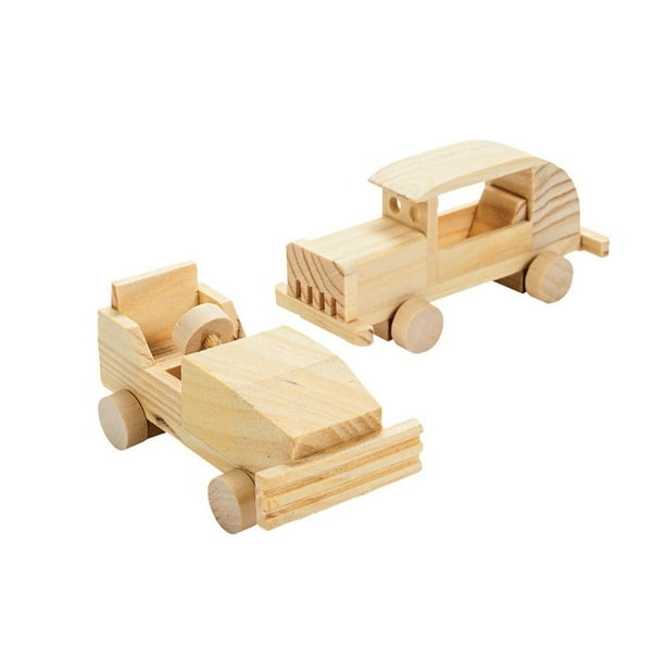 Do It Yourself Wood Cars - Craft Kits - 12 Pieces - Walmart.com