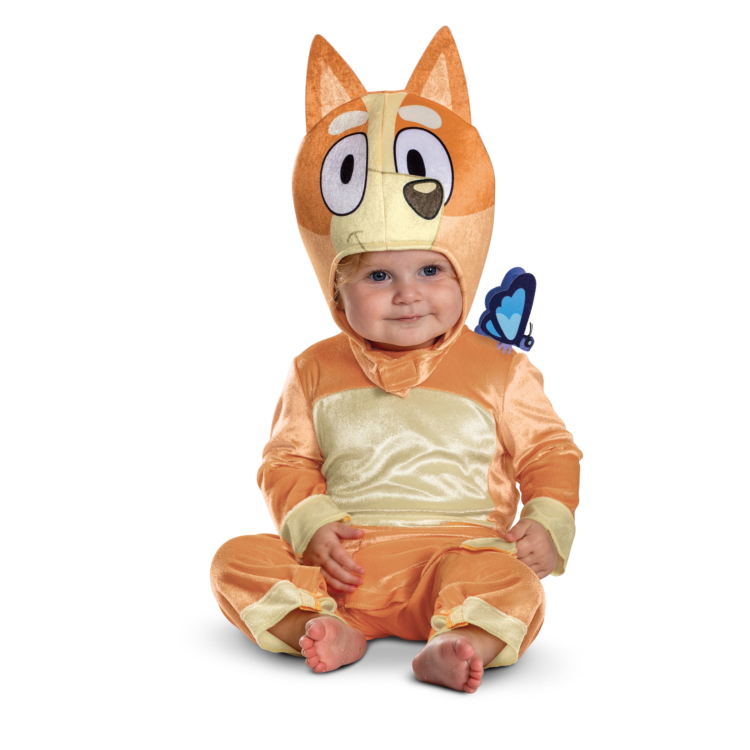 Bluey Bingo Halloween Costume for Children with Flappy Butterfly, Toddlers Size 2T, by Disguise