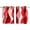 Red, variant on Navy Blue Kitchen Curtains 72 Inch Length, Modern Moire Abstract Ripple Geometric Grommet Top Bedroom Living Room Curtains, Light Filtering Cafe Curtain Drapes 2 Panels Set 104''x72''