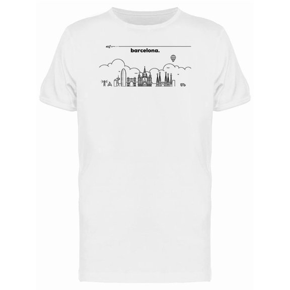 Barcelona Skyline Landmark Tee Men's -Image by Shutterstock