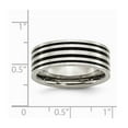 thumbnail image 2 of Titanium Black Enamel Flat 8mm Polished Band Ring - Size 7.5, 2 of 2
