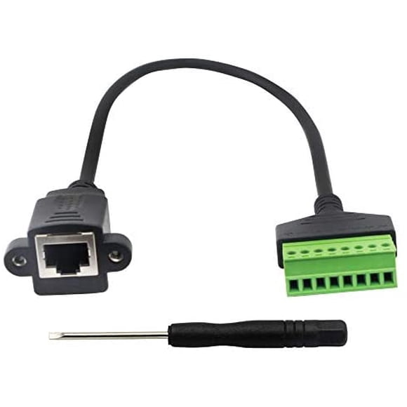 RJ45 Screw Terminal,RJ45 to 8 Pin Screw Terminal Connector,RJ45 8p8c Female to 8Pin Bolt Screw Type Terminal Connector
