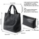 thumbnail image 3 of Woven Bag for Women, Vegan Leather Tote Bag Large Summer Beach Travel Handbag and Purse Retro Handmade Shoulder Bag (Black), 3 of 6