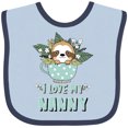 thumbnail image 3 of Inktastic Teacup Raccoon I Love My Nanny Boys or Girls Baby Bib, 3 of 4