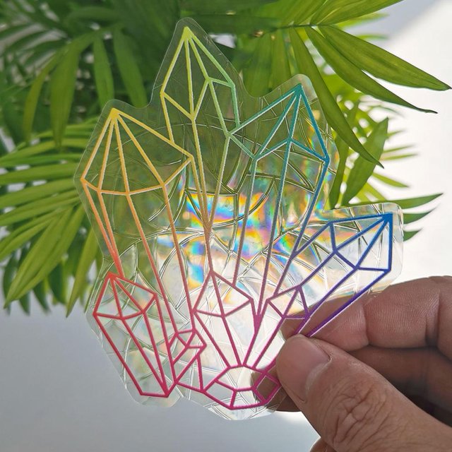 Rainbow Prism Pegatinas de vidrio electrostático Película de PVC Ventana Calcomanías de habitación para el hogar Hugtrwg Para estrenar