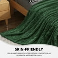 thumbnail image 6 of Fleece Throw Blanket, 50''x60'', Green Blanket Cozy Plush Fleece Blanket Throw Size, Flannel Blankets for Sofa, 6 of 7