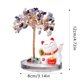 thumbnail image 2 of Gato saludando con base de árbol, alimentado con energía solar, hecho a mano con piedra de cristal, adorno de escritorio Feng Shui para el hogar, 2 of 6