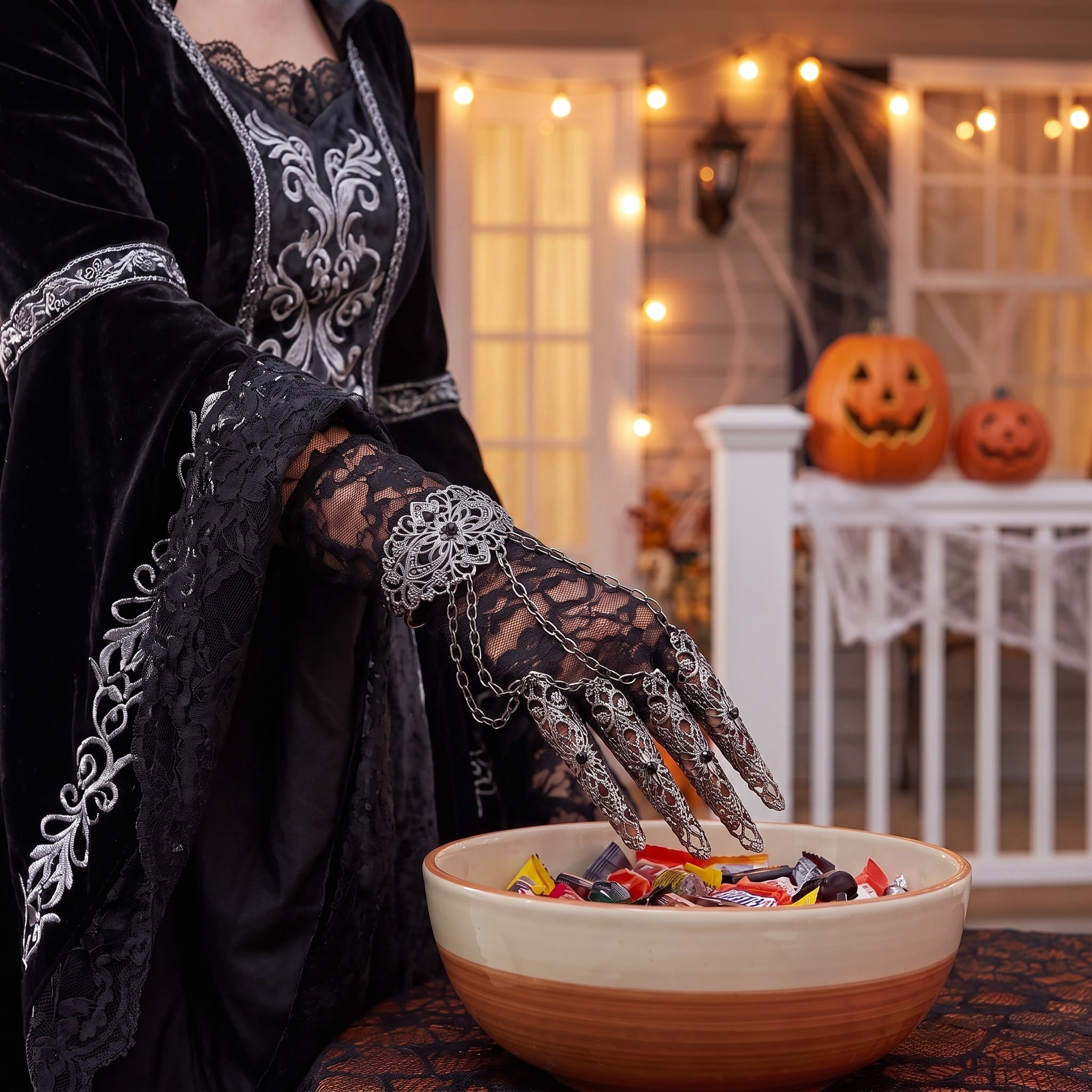 Gothic Bracelet Costume Accessory for Adults, Silver, Halloween by Way To Celebrate