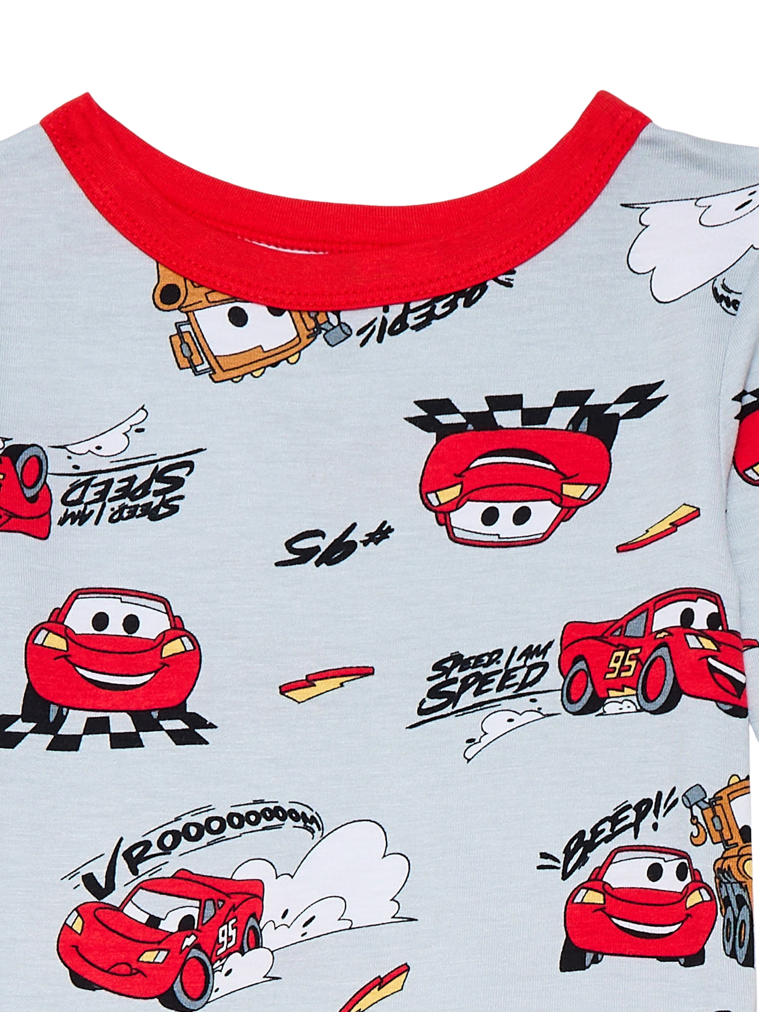 Disney Cars Toddler Boys Long Sleeve Top and Pants Sleepwear Set, 2-Piece, Sizes 12M-5T