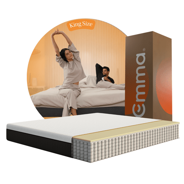 Emma Colchón Comfort Premium King Size 200x190cm – Memory Foam & Resortes