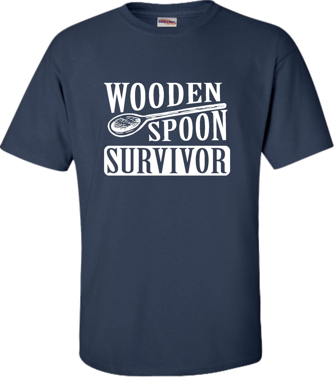 ALLNTRENDS Women's Funny T-Shirt - Wooden Spoon Survivor Humor Tee, 50% Cotton 50% Polyester