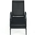 thumbnail image 2 of Patiojoy Outdoor Chaise Lounge Chair Adjustable Reclining Bed with Backrest& Armrest Black, 2 of 8