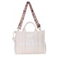thumbnail image 3 of Bolsa bandolera de lona con estampado de letras de hombro para mujer de viaje de arte simple (beige) Ehuebsd Para Estrenar, 3 of 9