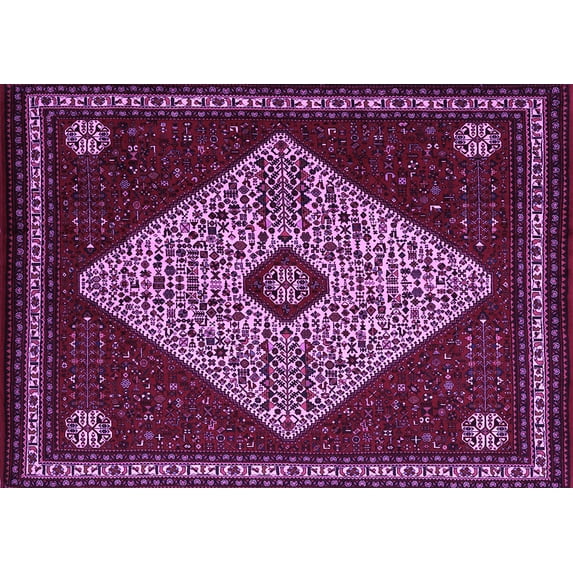 Ahgly Company Indoor Rectangle Persian Purple Traditional Area Rugs, 4' x 6'