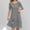 Gray, variant on Ayolanni Cotton Linen Womens Dresses Holiday Loose Knee-Length Gray Solid Short Sleeve Dresses Teen Girl Dresses 2x
