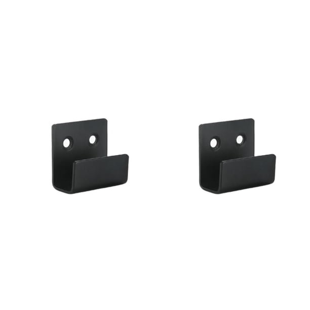 Advancent Gancho para azulejos de cerámica, estante de acero inoxidable para el hogar, Hotel, oficina, sala de estar, dormitorio, cocina, baño, Negro L 2piezas