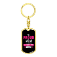 thumbnail image 4 of A Proud Mom Nurse Stainless Steel or 18k Gold Premium Swivel Dog Tag Keychain, 4 of 16