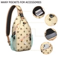 thumbnail image 3 of Funny Bee Pattern Sling Backpack, Honey and Bumble Bee Print Crossbody Bag with Cartoon Hive Design for Bee Lovers, 3 of 6