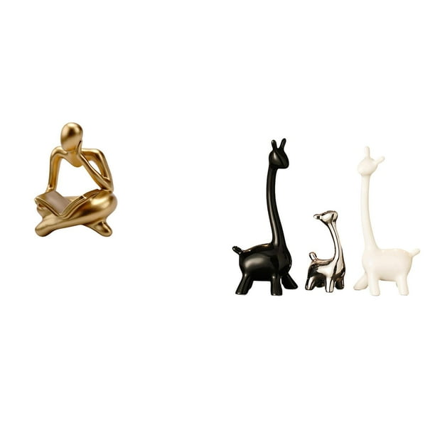 Figura de lector abstracto,Estatua de pensador abstracto,arte,manualidades,decoraciones,Figuras humanas decorativas para oficina,objetos coleccionables,Estatua de alce y ciervo,Estatua de