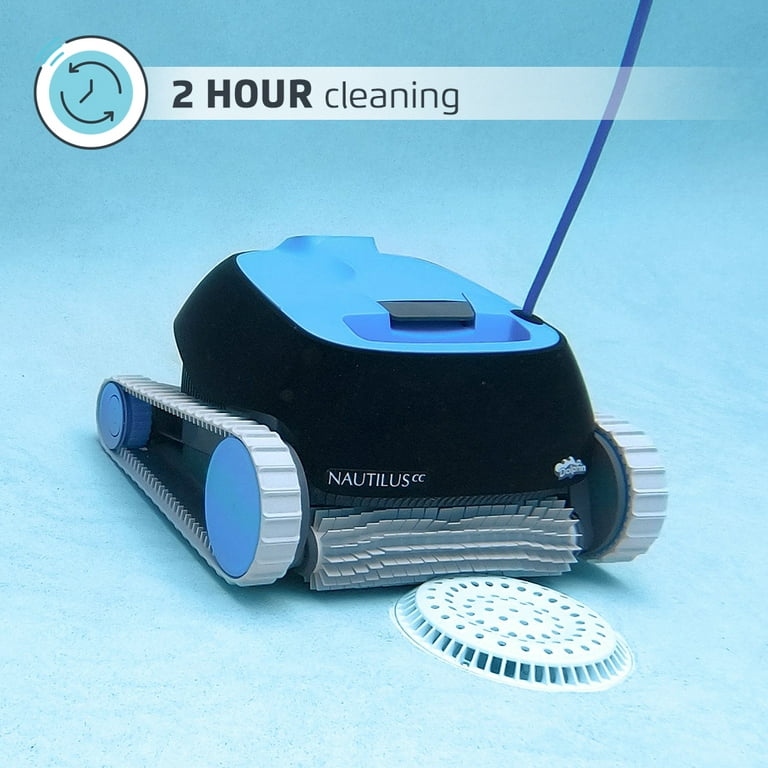Dolphin Nautilus CC Automatic Robotic Pool Cleaner - Ideal for and In-Ground Swimming Pools up to 33 Feet - with Large Capacity Top Filter Basket - Walmart.com