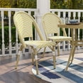 thumbnail image 6 of Afuera Living Modern Aluminum Patio Chairs in Yellow (Set of 2), 6 of 6