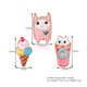 thumbnail image 3 of Juego de 3 broches de aleación de zinc con adorables dijes para bolsos con forma de gato y helado, 3 of 3