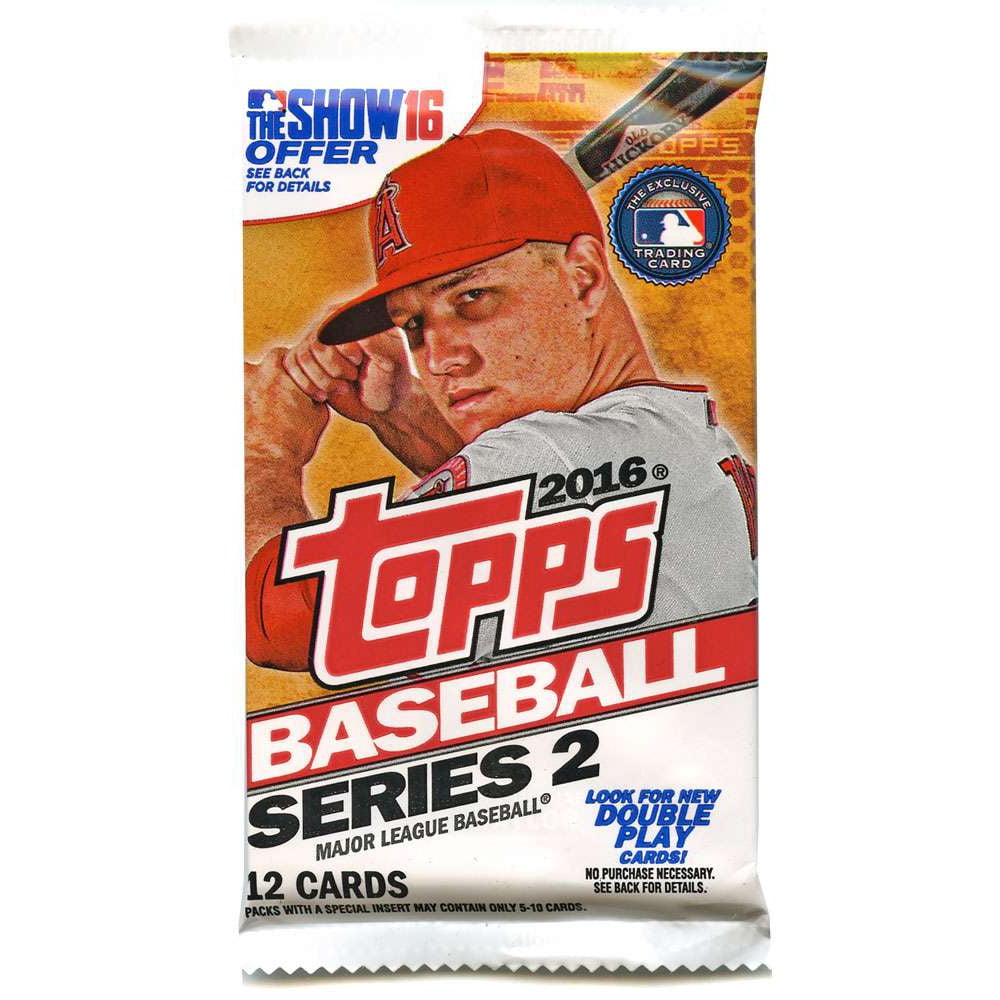 MLB 2016 Topps Baseball Cards Series 2 Trading Card Pack Walmart