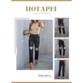 thumbnail image 4 of HOTAPEI Straight Jeans for Women Ripped Boyfriend Jeans Slim Fit Jeans Stretchy Distressed Denim Pants, 4 of 7