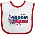 thumbnail image 3 of Inktastic 4th of July Boom Squad Blue and Red Fireworks Boys or Girls Baby Bib, 3 of 4