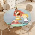 thumbnail image 4 of Stella y Sam-theme Fitted Round Tablecloths Elastic Edged Table Covers Waterproof Table Cloth for Kitchen Holiday Party Tables Decor 120cm, 4 of 6