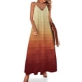 thumbnail image 1 of Vestido sin mangas con degradado de píxeles de fuego rojo Vestidos de noche Vestido de verano para mujer Vestido de fiesta para mujer elegante de lujo, 1 of 7