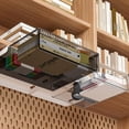 thumbnail image 3 of Pull Out Storage Box Large Capacity Invisible Storage Hidden Drawer Undertable Drawer Table Shelf Storage Box Under Desk Drawer BLACK LARGE, 3 of 7