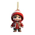 thumbnail image 1 of SUNSIOM Car Rearview Mirror Charms Cute Santa Snowman Hanging Decorations Small Christmas Tree Ornaments, 1 of 5