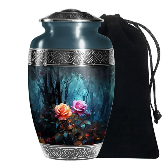 KARYLIZ Rose Decorative Urn For Adult Human Ashes Male & Female Large Burial Urns 10 Inch