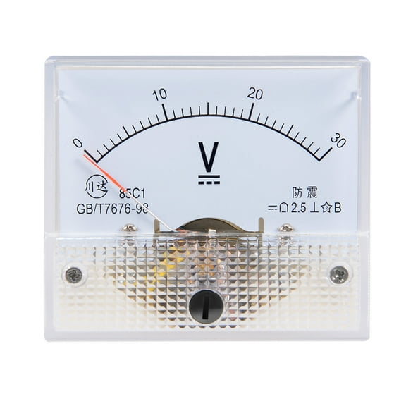 DC 0-30V Analog Panel Voltage Gauge Volt Meter 85C1 2.5% Error Margin