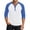 Blue, variant on Men's Comfortable Raglan Tshirt Classic 3/4 Sleeve Henley Tops Fall Big and Tall Shirts Button Up Clothing Sport Athletic Jersey Tee