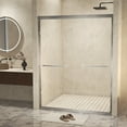 thumbnail image 5 of 50-54 in.W x 72 in.H Double Sliding Framed Shower Door,Clear Tempered Glass,Stainless Steel Frame,Brushed Nickel, 5 of 9