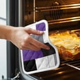 thumbnail image 3 of Purple Grey Pot Holders for Kitchen Heatproof Potholder, 5 Pack Modern Purple Geometric Hot Pads Multipurpose Oven Pads Cloth Potholders Trivet for Cooking Baking, 3 of 8