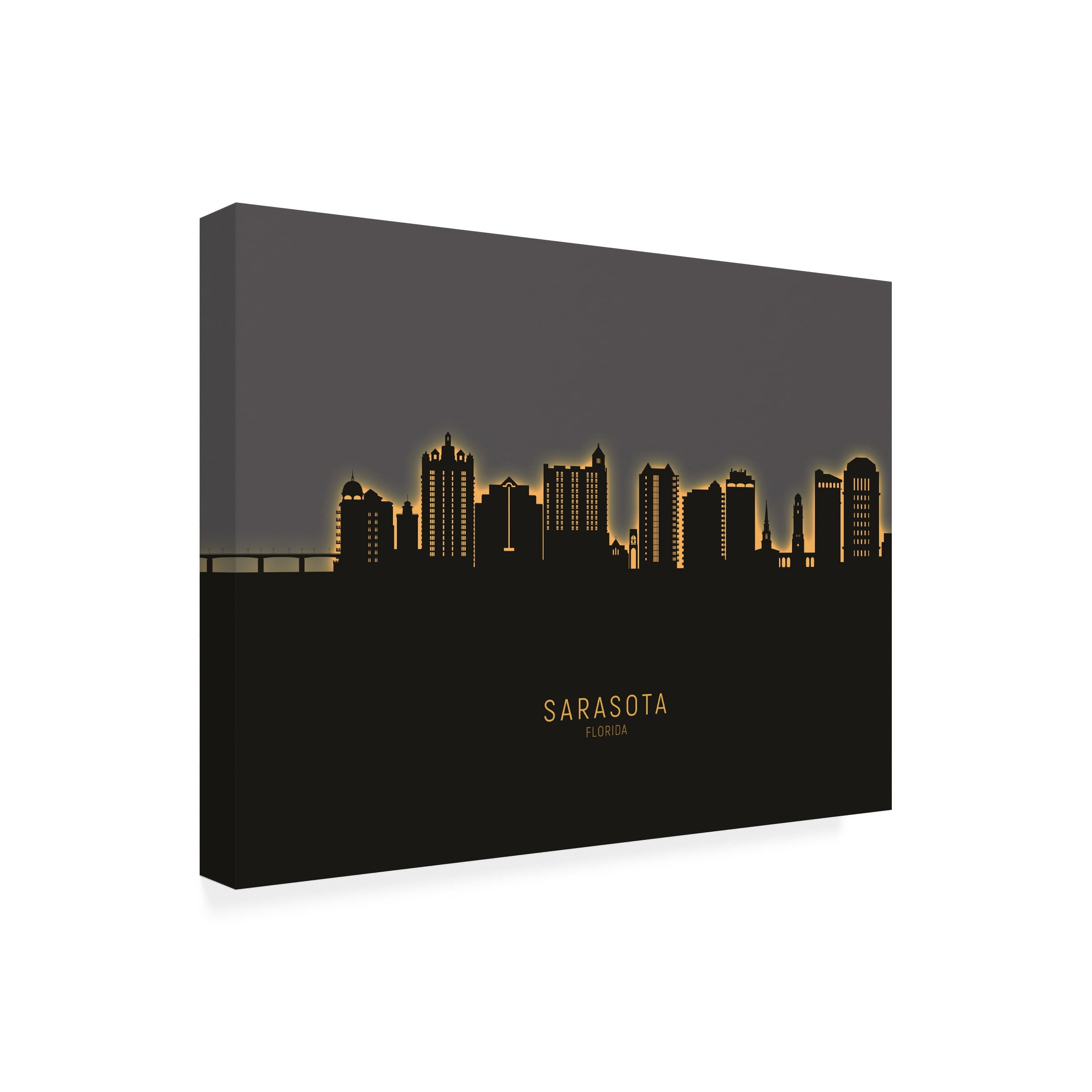 Michael Tompsett 'Sarasota Florida Skyline Glow II' Canvas Art